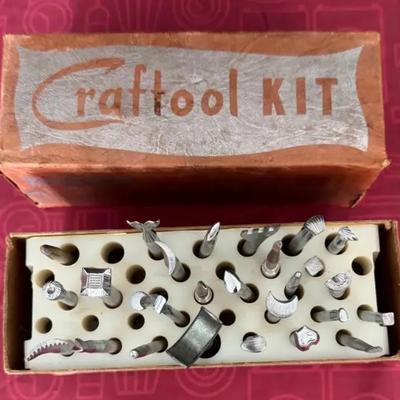 Vintage Craftool Leather Stamping Kit