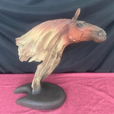 Signed By “Lando” Driftwood Horse Sculpture
