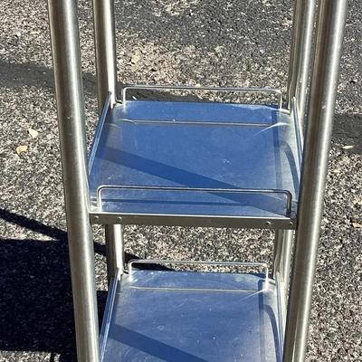 Restoration Hardware Small Steel Rolling Shelf