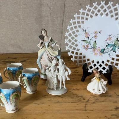 Lattice Plate, And Other Delicate Decor (Vintage Porcelain, Victorian Figurines, And More)