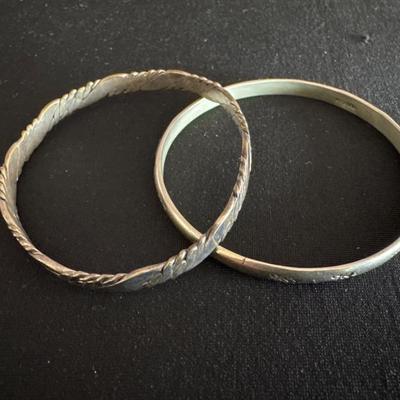 Qty 2 - Vintage Silver Bracelets (925) Mexico 38g	