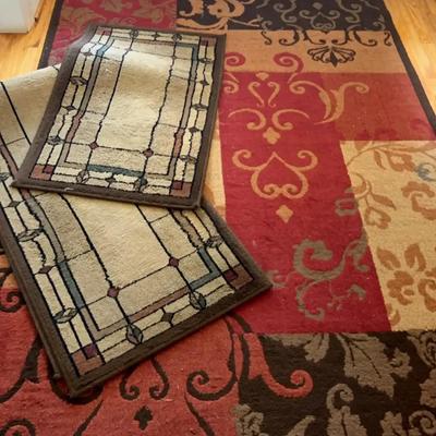 Area Rug, Accent Rug & Floor Mat Set