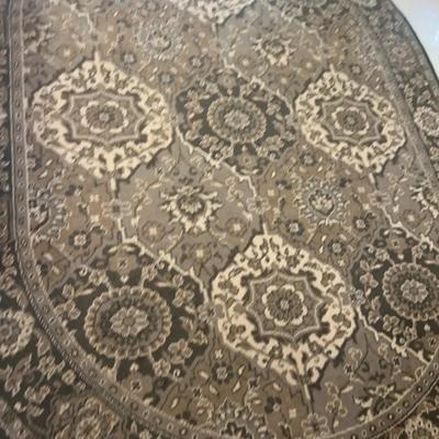 Oval Area Rug in Grey Tones