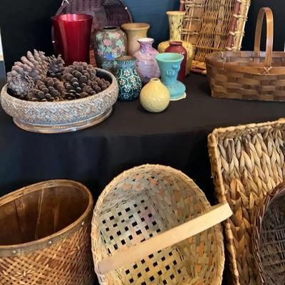 Vases and Baskets Featuring Van Briggle Crocus Vase