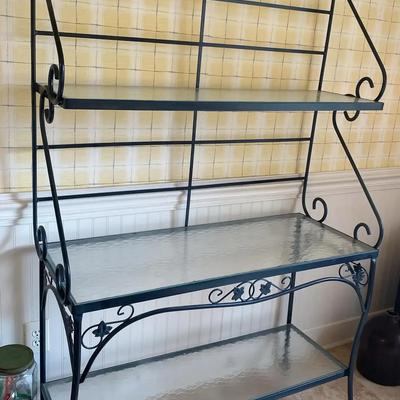 Decorative Metal and Glass Display Rack