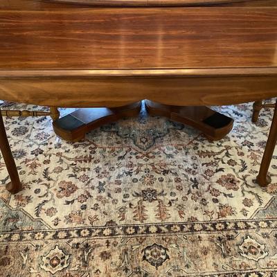 Elegant Wooden Console Table with Dual Pull-Out Trays