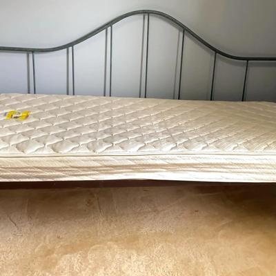 Green Metal Daybed with Brass Accents and Serta Mattress