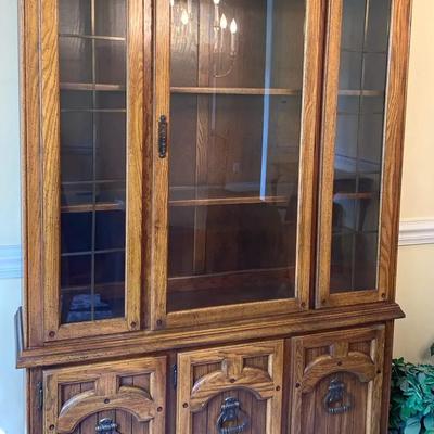 American Drew Solid Wood China Cabinet with Glass Doors