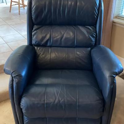 La-Z-Boy Dark Teal Leather-Like Recliner