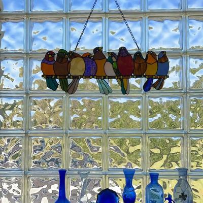 Glass Decor Featuring Bird Window Art