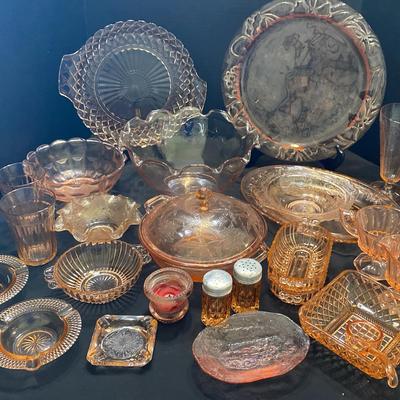 Vintage Pink Depression Glass Collection