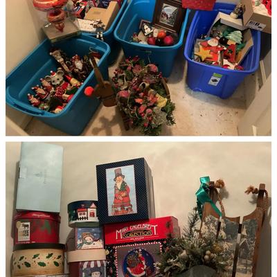 Christmas Decor Collection Featuring Figurines and Ornaments