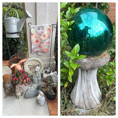 Metal and Concrete Yard Décor Collection
