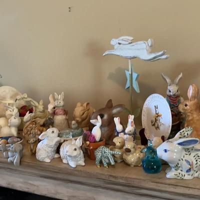 Bunnies and Animal Figurines Featuring Andrea by Sadek