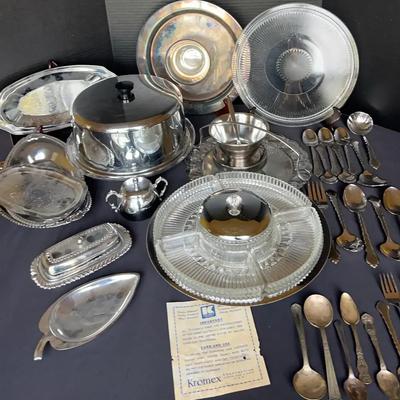 Silver Plated Serveware Featuring Kromex Lazy Susan