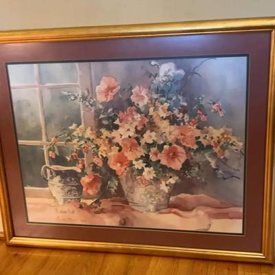 Limited Edition Floral Watercolor Print by Barbara Mock, Signed & Numbered 1726/1950