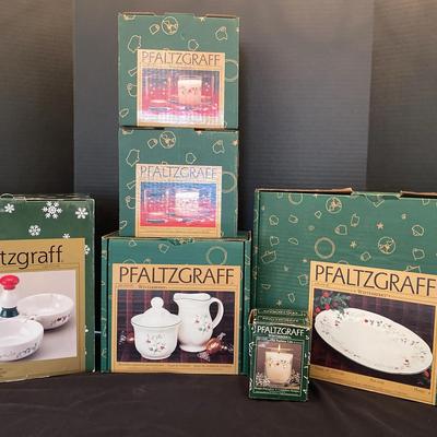 Pfaltzgraff Winterberry Holiday Serving & Glassware Collection – New in Boxes
