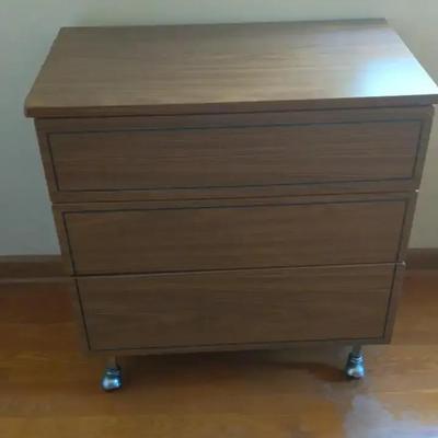 Single Three-Drawer Storage Cabinet/Cart