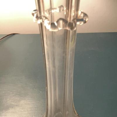 Glass Vase with Spun Glass Accent