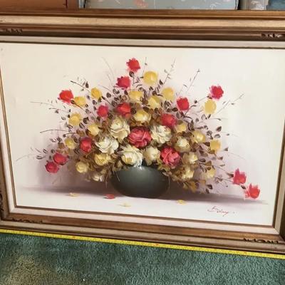 Flower Painting Signed By Bosley