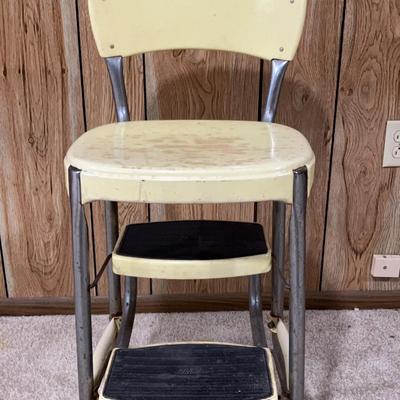Vintage Metal Chair/Step Stool by Cosco 