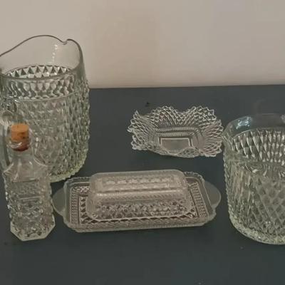 Vintage Indiana Diamond Glass Ware