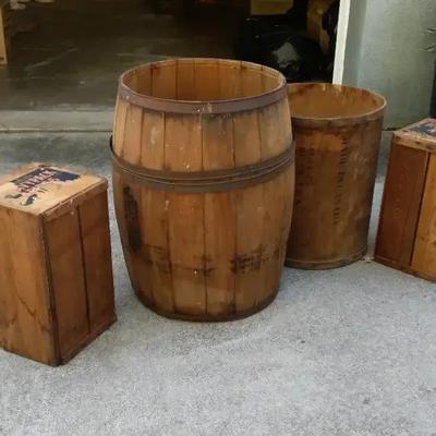 Wooden Crates and Barrels 
