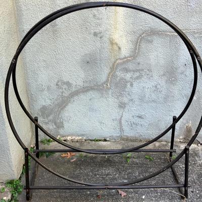 Black Metal Firewood Holder