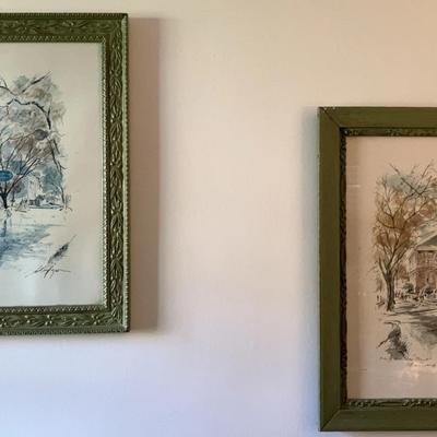 Set of 2 Prints by Artist John Haymson