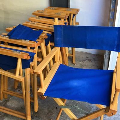 Set Of 8 Folding "Commander Chairs"