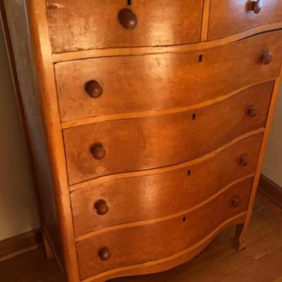 Antique Birds Eye Maple Chest of Drawers