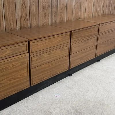 Set of Five Storage Cabinets/Carts/"Credenza"