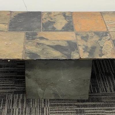 Slate Pedestal Coffee Table