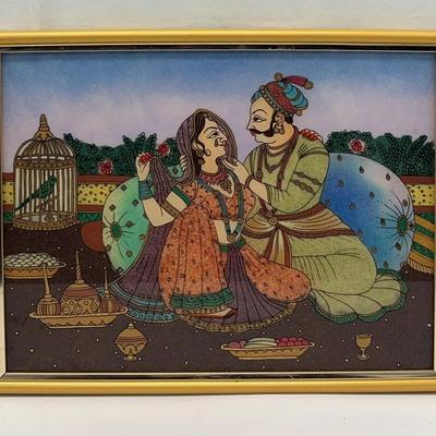 Mughal Miniature Painting Made With Gemstones