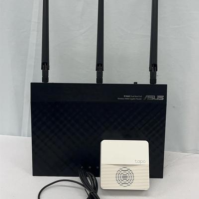 Asus RT-N66U Dual Band Wireless Router And TP-Link Tapo H200 Smart Hub Plus GPS Receiver