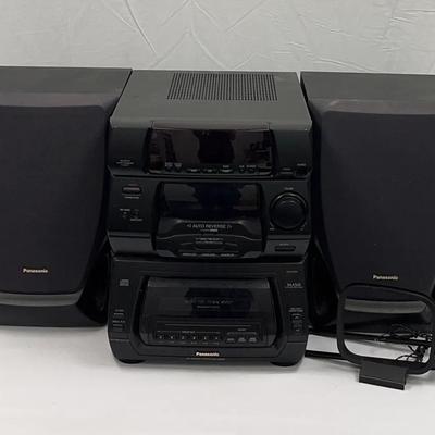 Panasonic AM/FM/CD/Casette Stereo System Feat 60+1 CD Changer With MASH Multi Stage Noise Shaping