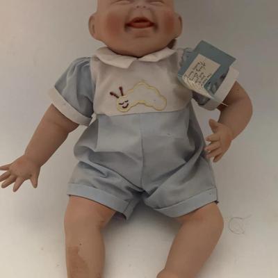 Ashton Drake Porcelain Tickles Baby Doll Blue Outfit Fuzzy Caterpillar 1st Issue