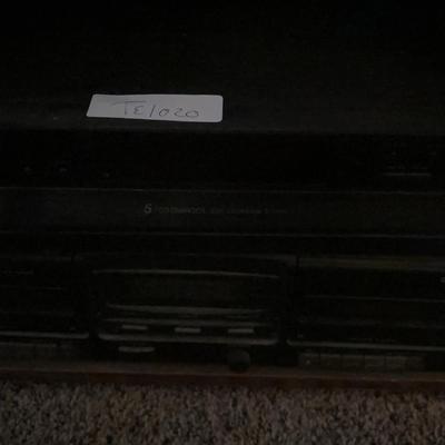 Sony 5-disc CD changer with a Kenwood stereo cassette deck. 