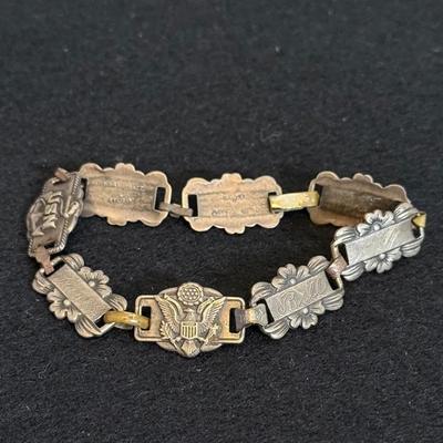 WWII U.S. Navy Sweetheart Bracelet – Sterling Craft by Coro, c. 1940s