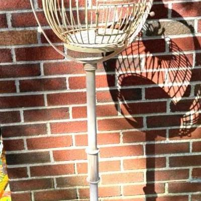 Vintage White Metal Birdcage 