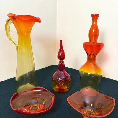 Blenko Amerina “Retro Glass” By Wayne Husted 1950’s
