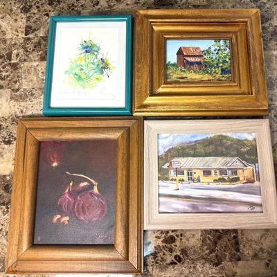Four Original Paintings, Local Artist