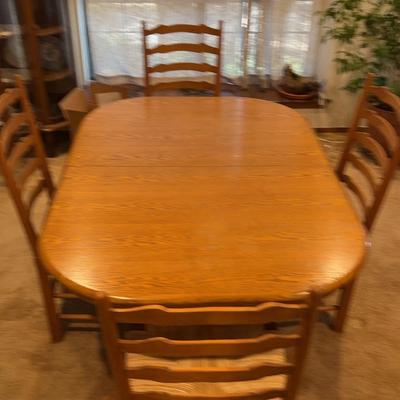 Dining Table And 4 Chairs Plus One Leaf  
