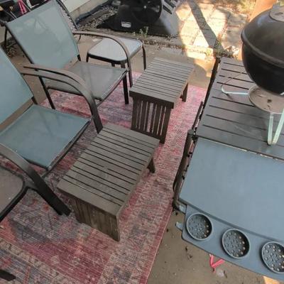 Patio Chairs, Tables, Cuisinart Outdoor Utility Cart & Weber Mini Grill