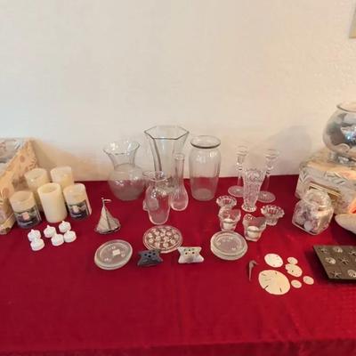 Candles, Vases & Seashells Assorted Decor & More