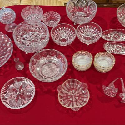 Cut Glass Bowls And Dishes 