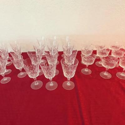 Assorted Crystal Stemware Lot Of 36