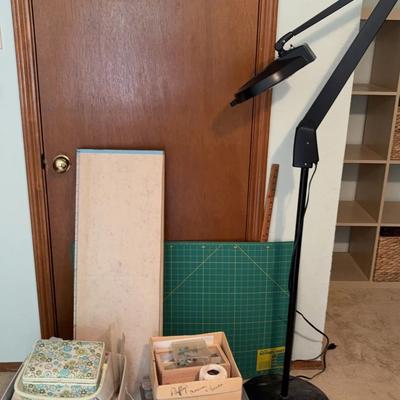 Sewing Lamp And Odds And Ends Mystery Lot
