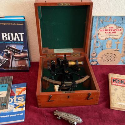 A WWII era Husun sextant by Henry Hughes & Son Ltd.