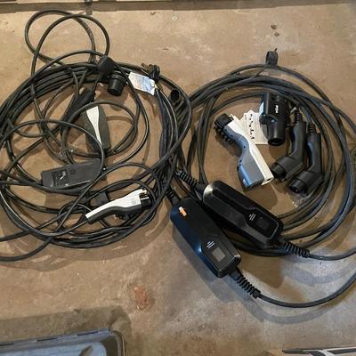 Lot Of Electric Vehicle Charging Cables